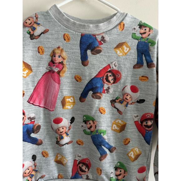 Super Mario Bros Movie Sweatshirt Kids Size 8- 10 - Picture 4 of 4